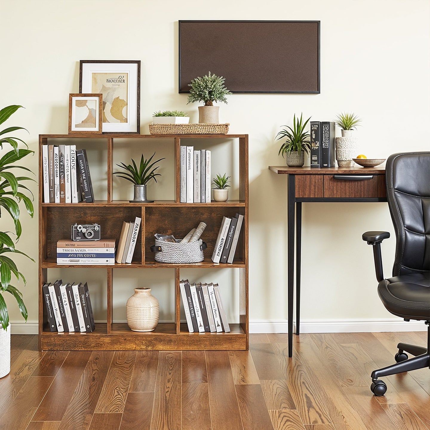 Bookshelf, Bookcase - Wood - Rustic Brown