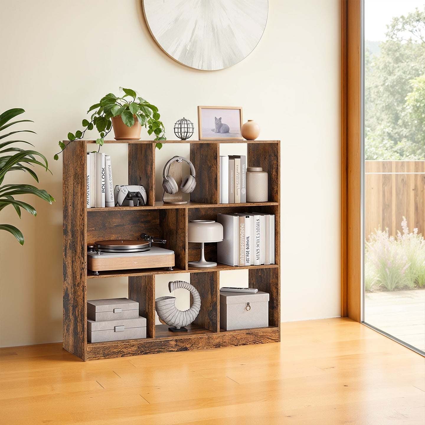 Bookshelf, Bookcase - Wood - Rustic Brown