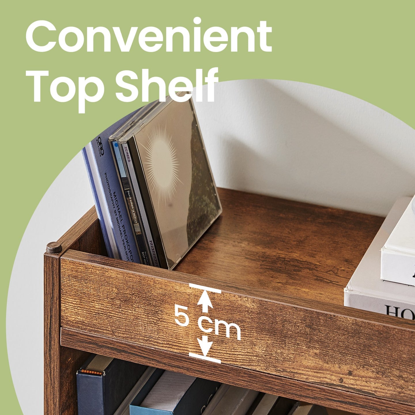 Bookshelf, Bookcase - Wood - Rustic Brown