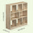 8 Compartment Bookshelf, Storage Unit - Wood