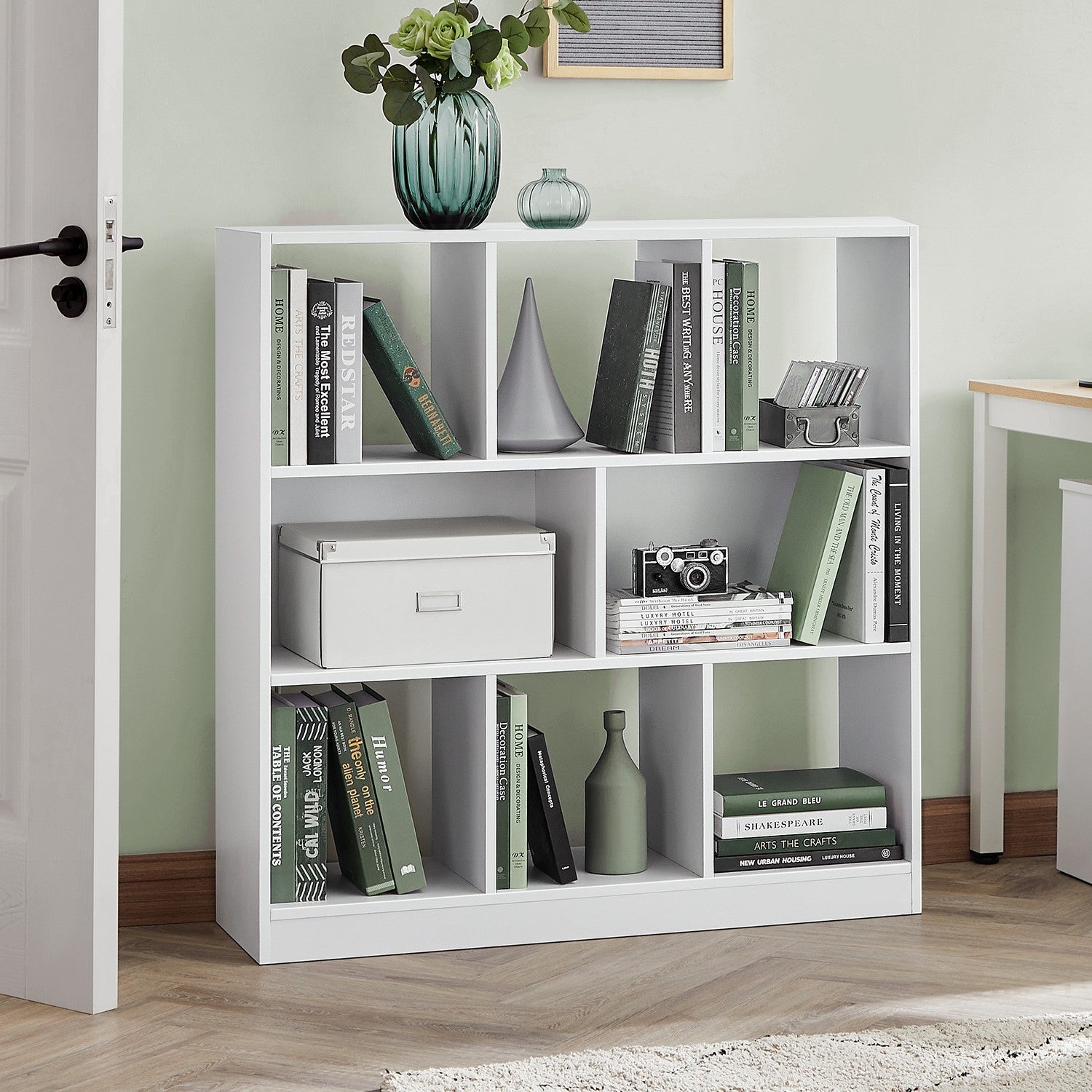 Bookshelf - White - Wooden