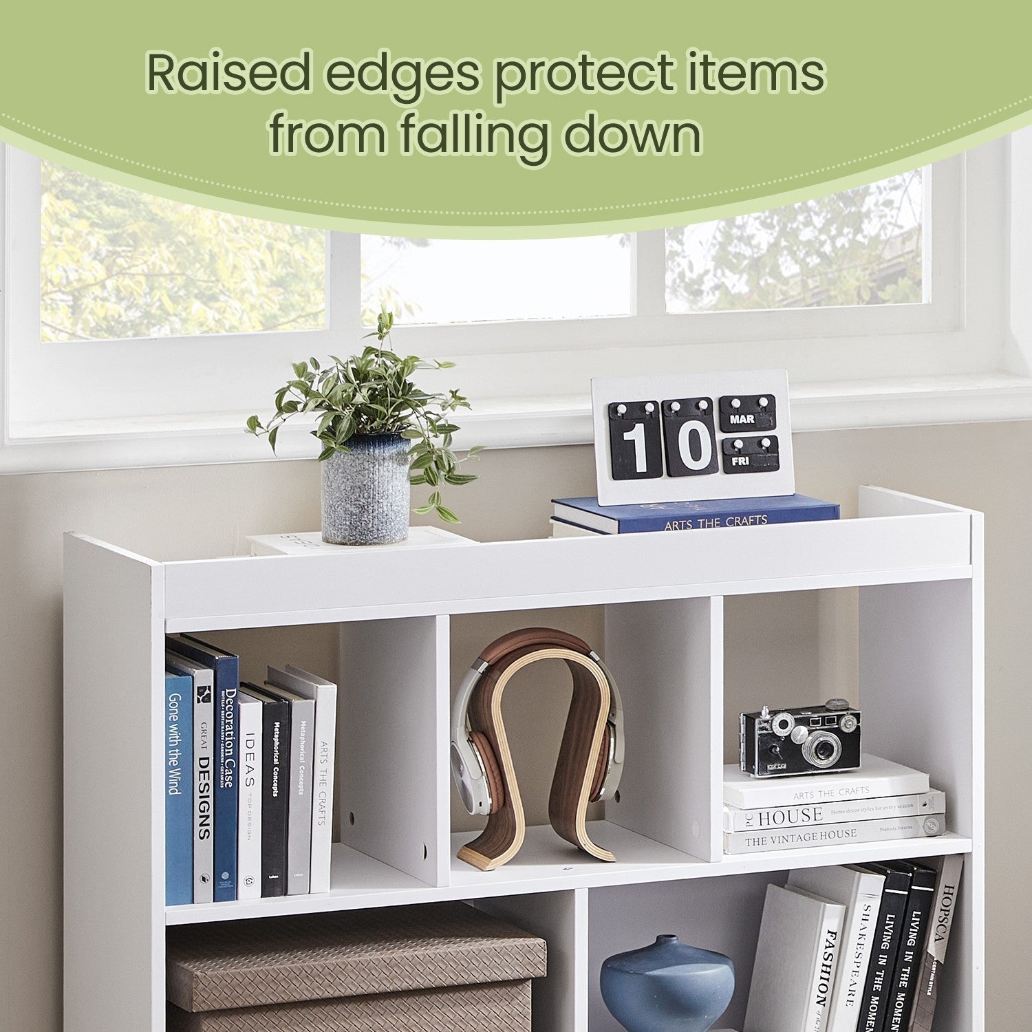 Bookshelf - White - Wooden