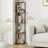 5-Tier Corner Shelf - Wood - Rustic Brown - Quick Toolless Assembly