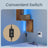 5-Tier Wall Shelf - 30L - Particleboard - RGB LED Lights