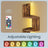 5-Tier Wall Shelf - 30L - Particleboard - RGB LED Lights