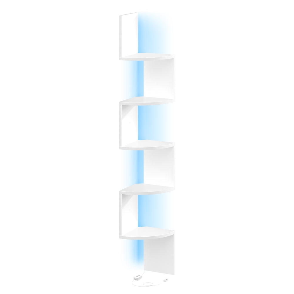 5-Tier Wall Shelf - 49.6"H - Particleboard - Wall Mounted
