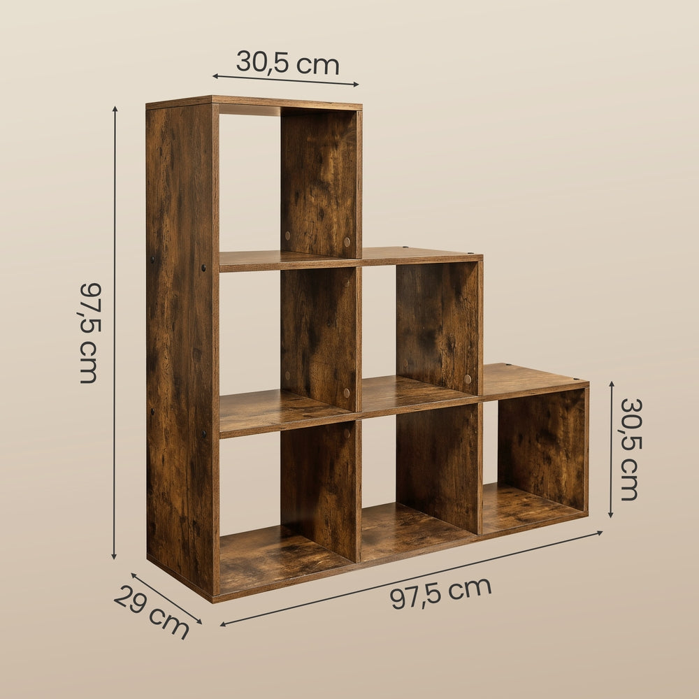6-Cube Wooden Display Rack - chipboard with melamine veneer; - White;