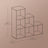 Bookcase - Wood - White - 6-Cube Staircase Storage Unit and Room Divider
