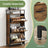 Shoe Storage Cabinet - Wood - Rustic Brown and Black - Adjustable and Removable Dividers
