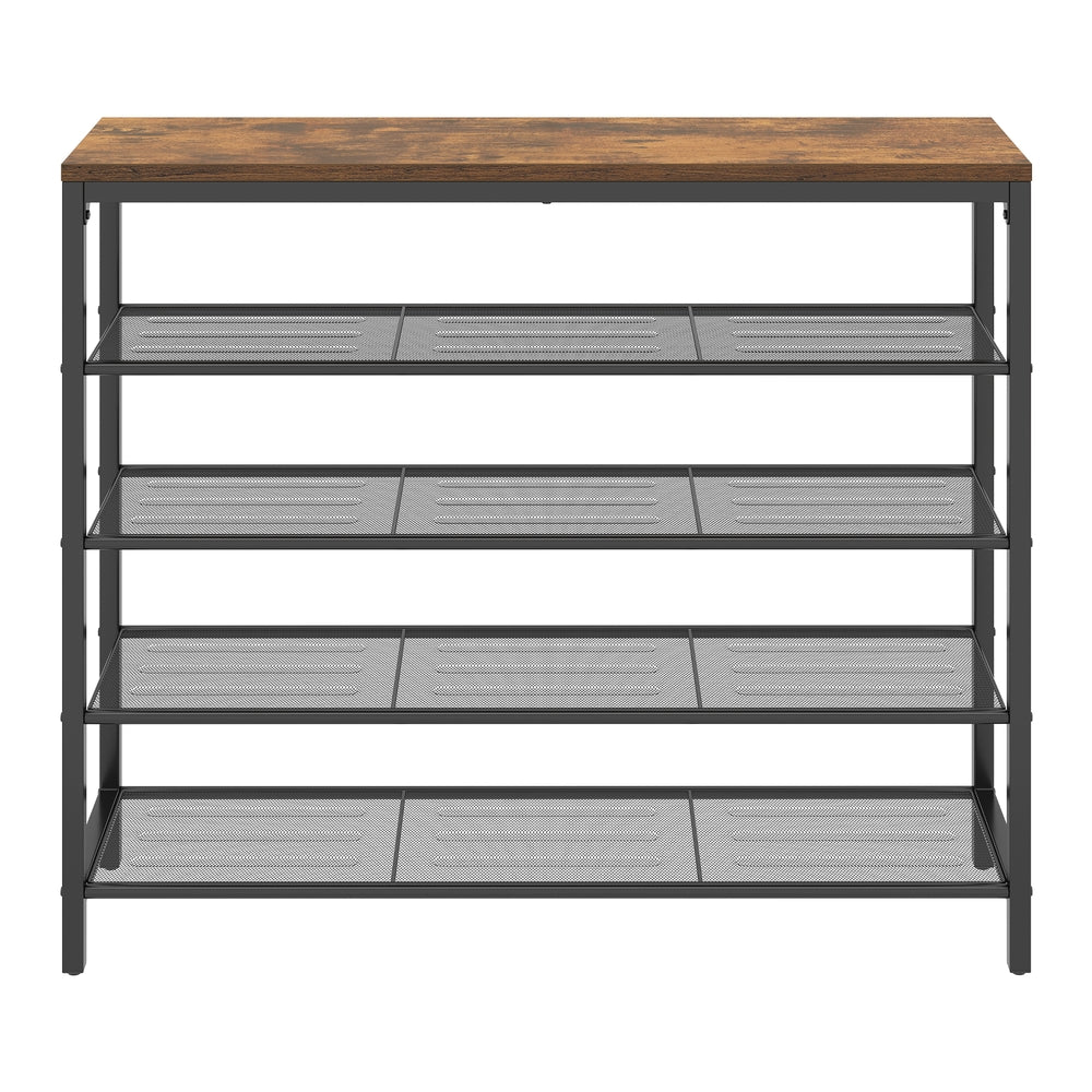 5-Tier Shoe Rack - 30L - Particleboard - Mesh Shelves
