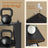 7-Tier Shoe Rack - Metal - Black - Slim Corner Design with Hooks