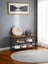 Shoe Bench - Metal - Rustic Brown - Entryway Storage with Seat and 2 Mesh Shelves