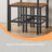 Bar Table Set - Includes 2 Bar Stools - Wood - Rustic Brown and Black