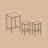 Bar Table Set - Includes 2 Bar Stools - Wood - Rustic Brown and Black