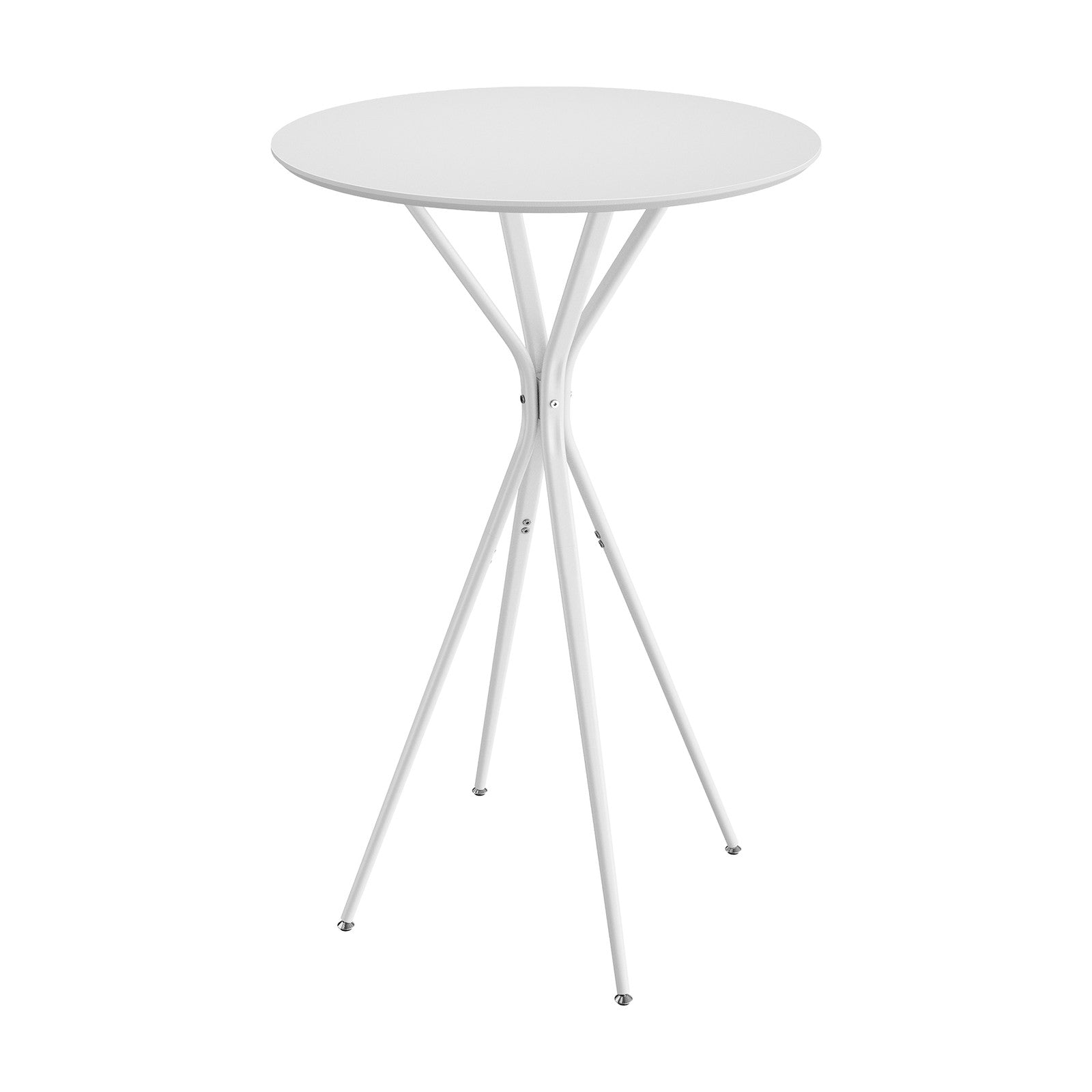 Round Bistro Table - 60L - Metal Frame - X-Shaped Legs