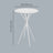 Round Bistro Table - 60L - Metal Frame - X-Shaped Legs