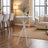 Round Bistro Table - 60L - Metal Frame - X-Shaped Legs