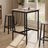 Bar Table - Steel - Black - 60 x 60 x 92 cm