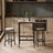 Bar Table - Steel - Black - 60 x 60 x 92 cm