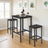 Bar Table - Steel - Black - 60 x 60 x 92 cm