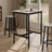 Bar Table - Steel - Black - 60 x 60 x 92 cm