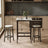 Bar Table - Steel - Black - 60 x 60 x 92 cm