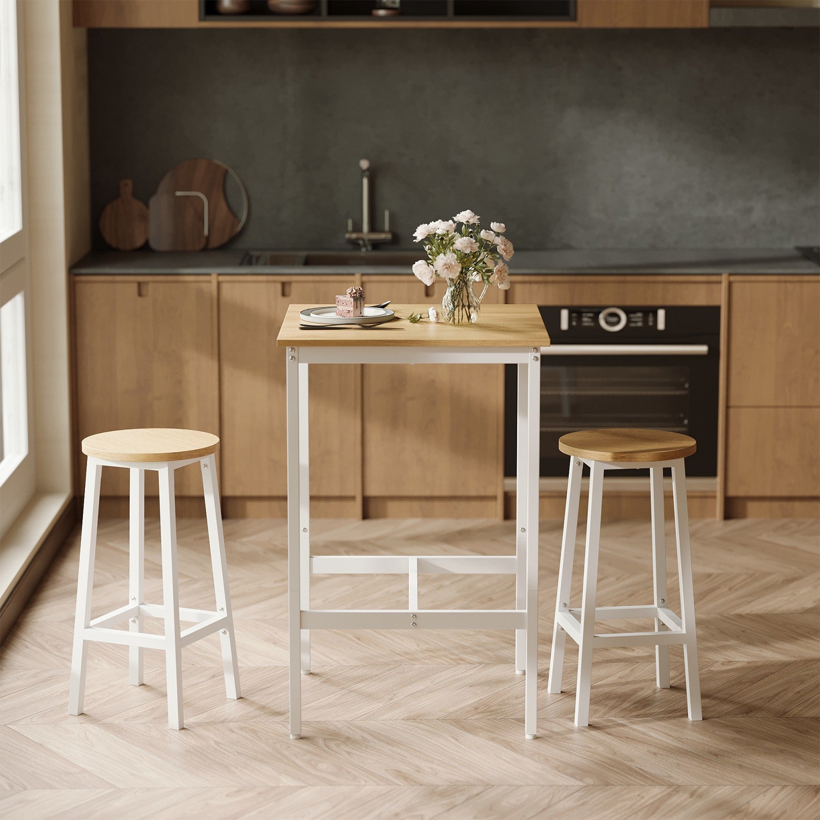 Bar Table - Steel - Black - 60 x 60 x 92 cm