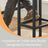 Dining Table Set - Steel - Rustic Brown and Black - Includes Bar Table and 2 Stools
