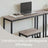 Dining Table Set - Steel - Rustic Brown and Black - Includes Bar Table and 2 Stools