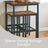 Bar Table - Heavy-Duty Steel - Rustic Brown and Black