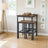 Bar Table - Heavy-Duty Steel - Rustic Brown and Black