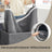 Foldable Laundry Basket - Linen Look Fabric - Dark Grey - 142L Dual-Compartment with Magnetic Lid and Removable Liner