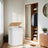 Laundry Hamper - Bamboo - White - Foldable with Lid and 3 Handles