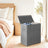 Foldable Laundry Basket - Linenette Fabric - Grey - 142L Dual-Compartment with Magnetic Lid and Removable Liner