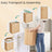 Laundry Hamper - Bamboo - Beige - 150L with Lid and Handles