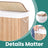 Laundry Basket - Fabric - Distressed Grey - 100L with Removable Liner and Lid