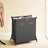 Laundry Sorter - Fabric - Ink Black - 4 Sections with Labels and Collapsible Frame