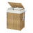 Triple Laundry Hamper - Oxford Fabric and Polyester - Grey - with Lid