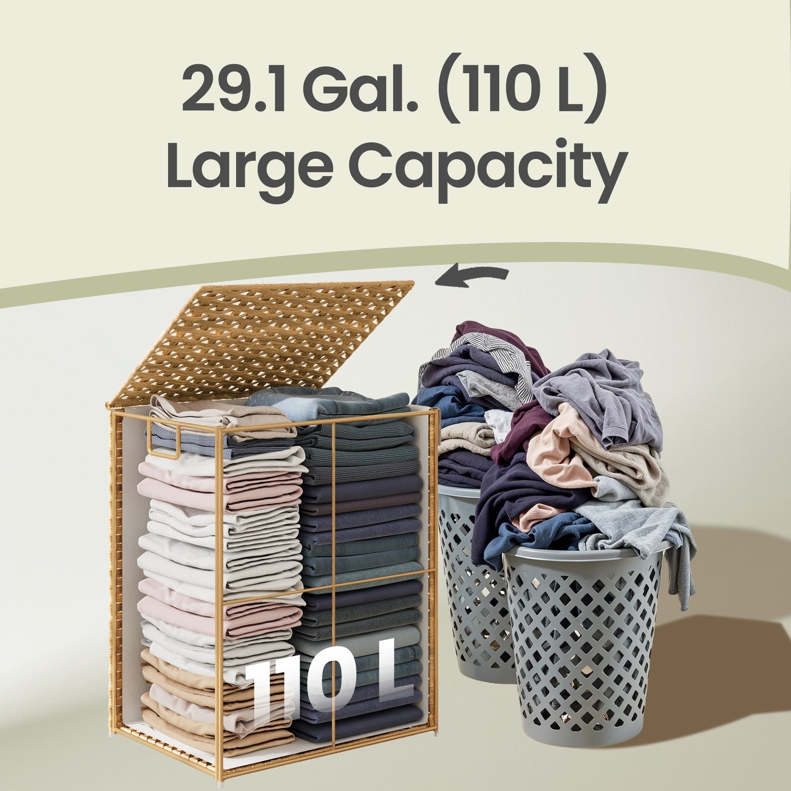 Triple Laundry Hamper