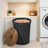Round Laundry Hamper - Fabric - Ink Black - 95L Capacity with Removable Liner
