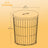 Round Laundry Hamper - Fabric - Ink Black - 95L Capacity with Removable Liner