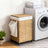 Rolling Laundry Hamper - Handwoven Rattan-Style - Natural - 120L Capacity with Removable Liner and Lid