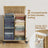 Rolling Laundry Hamper - Handwoven Rattan-Style - Natural - 120L Capacity with Removable Liner and Lid