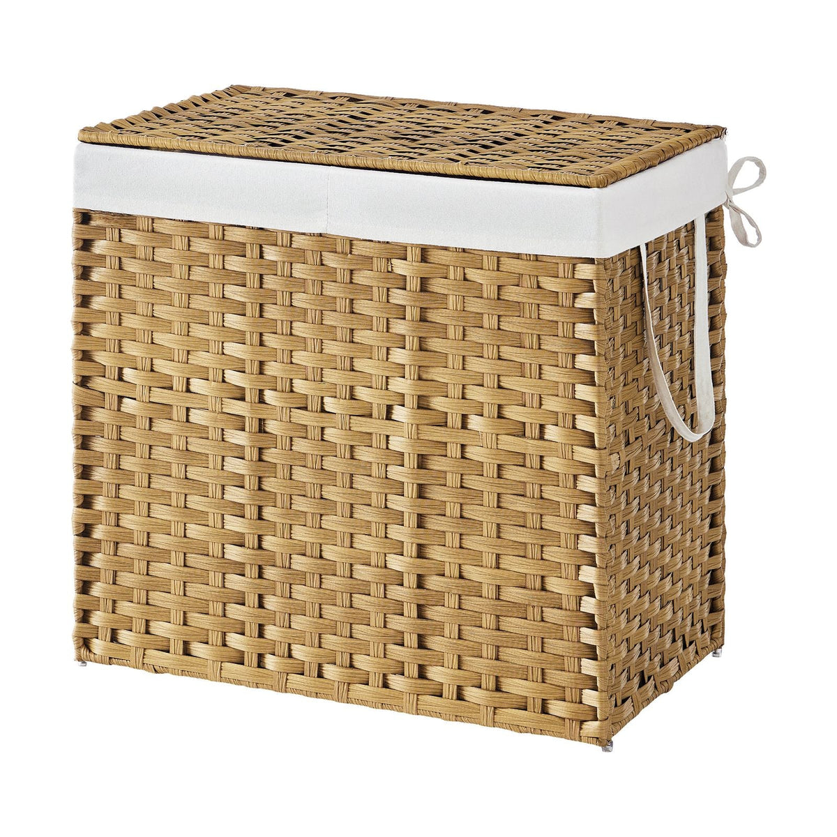 Clothes Basket - Metal Frame and Plastic Rattan - Natural