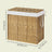 Clothes Basket - Metal Frame and Plastic Rattan - Natural