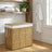 Clothes Basket - Metal Frame and Plastic Rattan - Natural