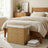 Clothes Basket - Metal Frame and Plastic Rattan - Natural