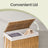 Clothes Basket - Metal Frame and Plastic Rattan - Natural