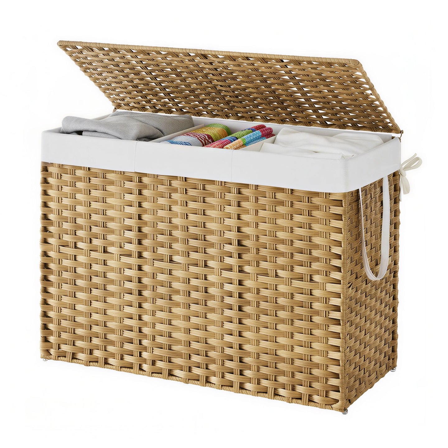 Pedal Trash Can - Steel Bin and Plastic Inner Bucket - White
