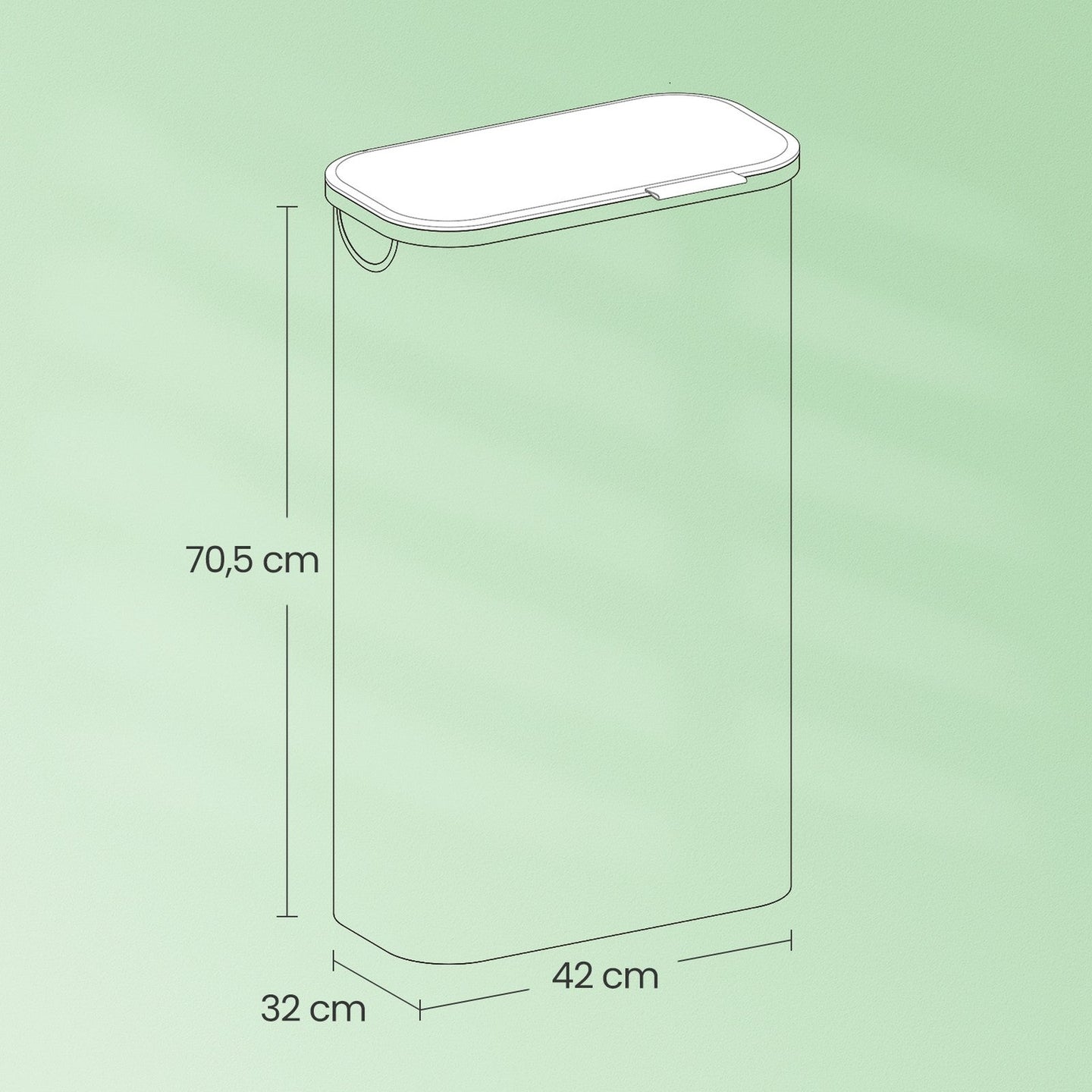 Laundry Hamper - Fabric - Ink Black - Large Capacity with Lid and Removable Mesh Liner
